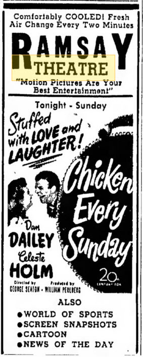 Ramsay Theatre - JULY 30 1949 AD